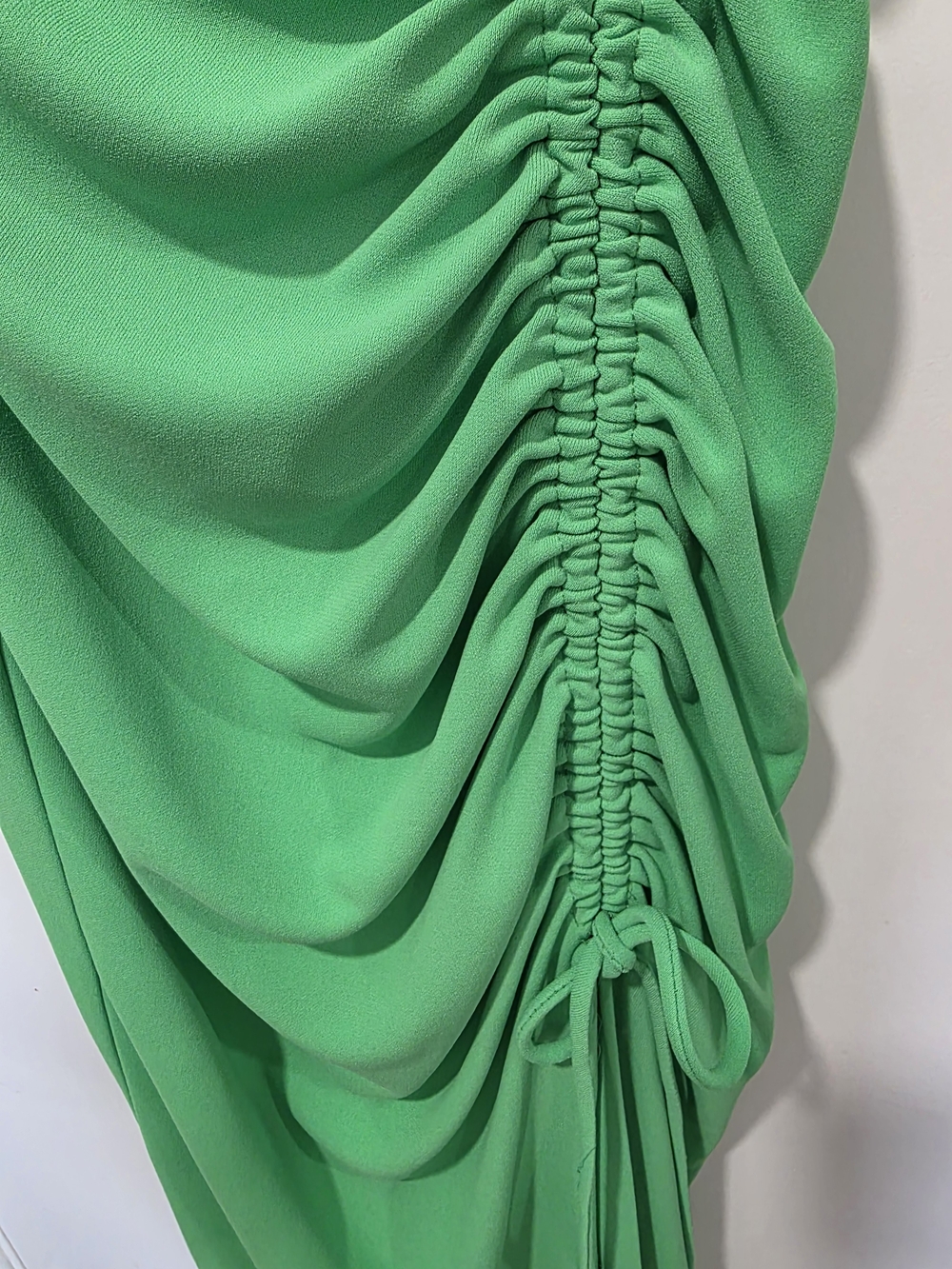 Zara Green Draped Ruched Slip Dress - Picture 4 of 4